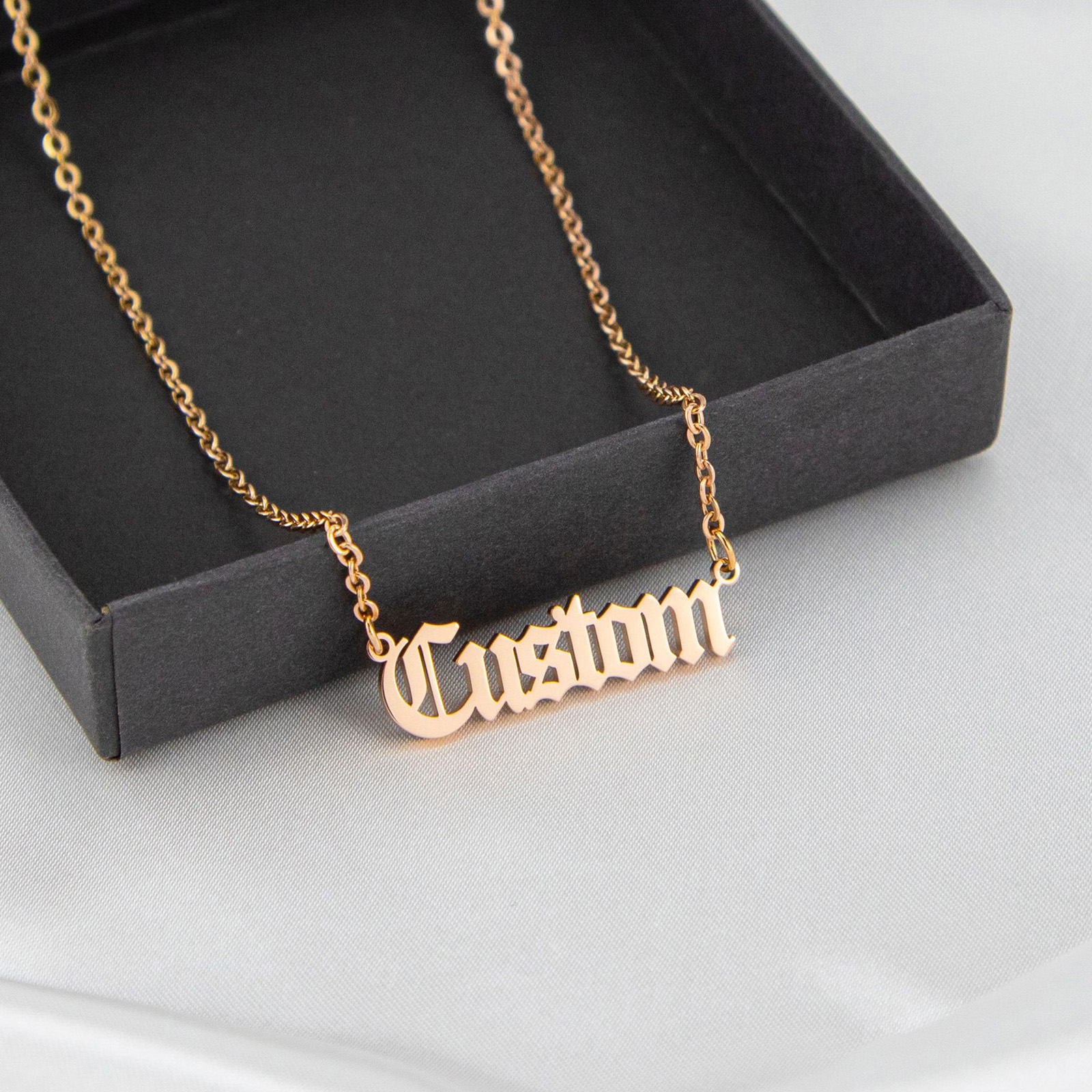 Imagen de 1 Unidad Acero Inoxidable Collar con Nombre Personalizado Colgante con Letra Personalizada