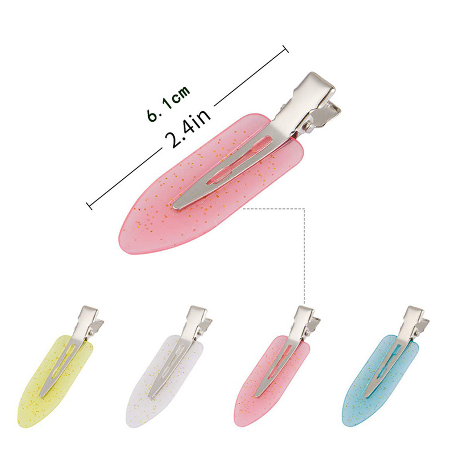 Picture of Resin Hair Clips Multicolor 6cm, 10 PCs