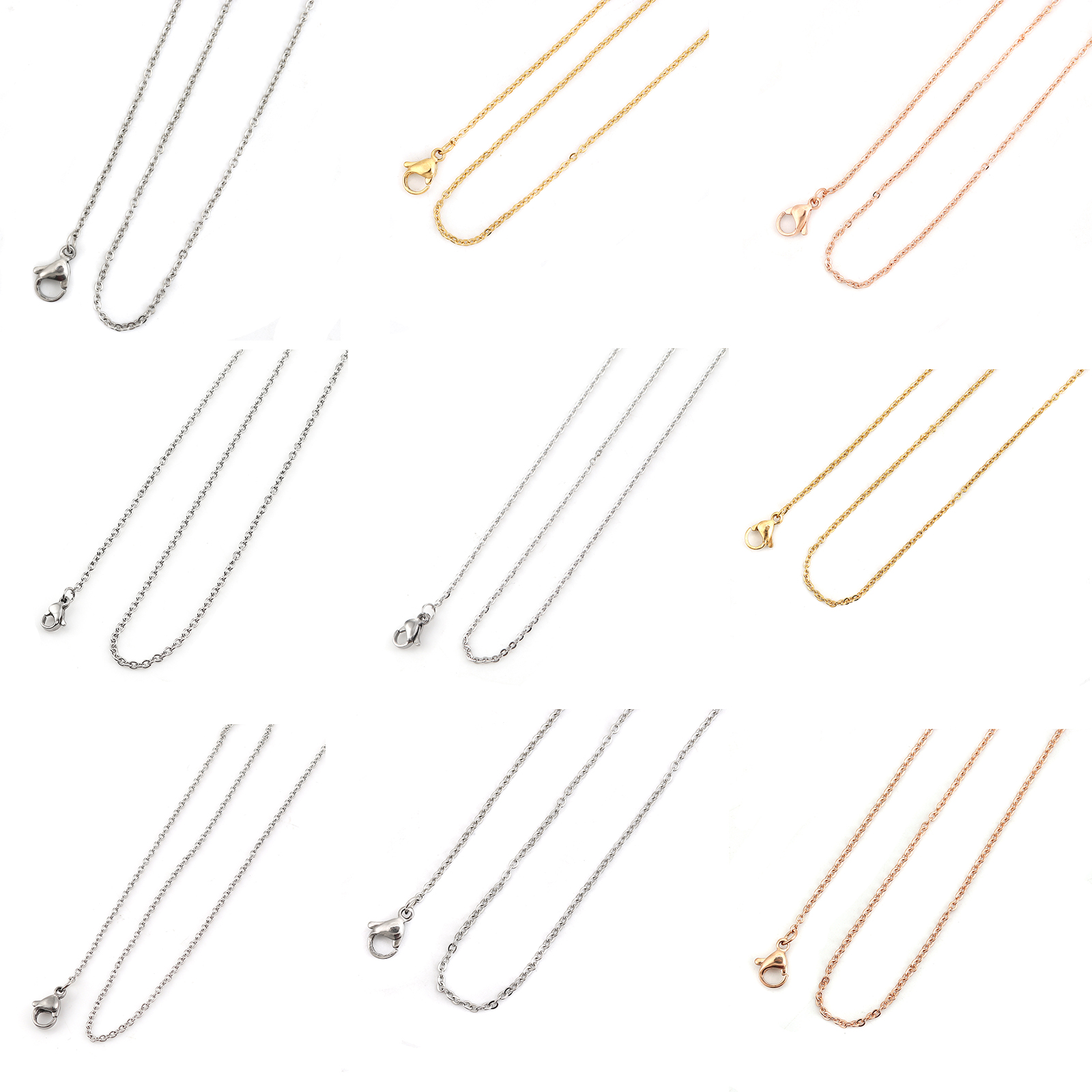 Bild von 304 Edelstahl Gliederkette Halskette