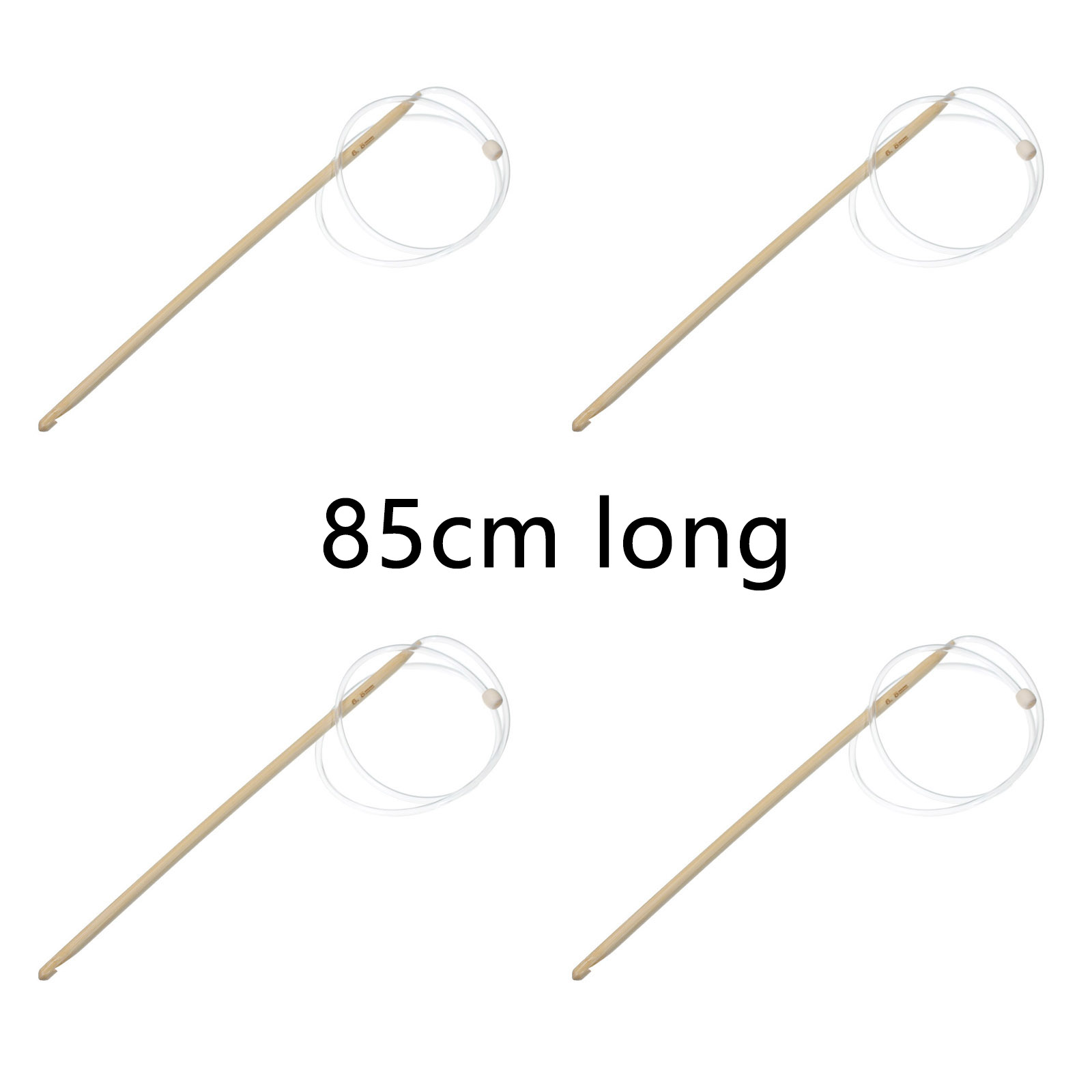Picture of Bamboo Flexible Afghan Tunisian Carpet Crochet Hooks Needles Natural 85cm(33 4/8") long