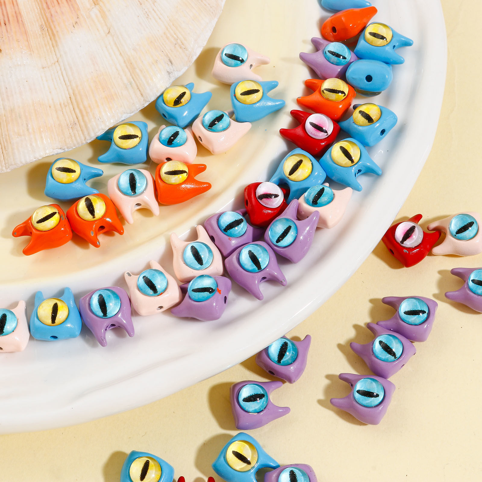 Picture of Zinc Based Alloy Spacer Beads For DIY Jewelry Making Multicolor Enamel