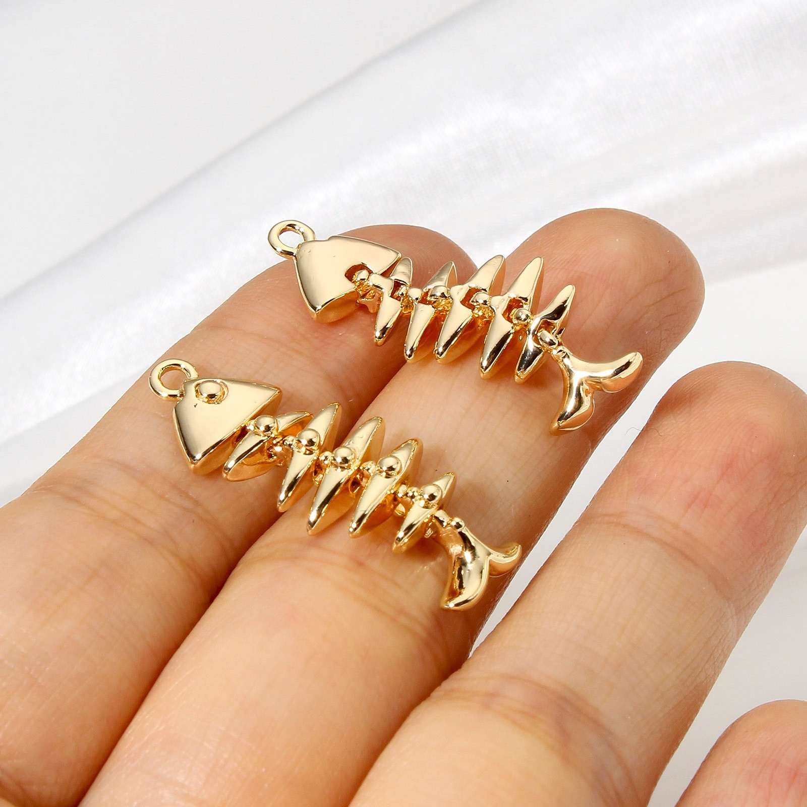 Picture of Brass Ocean Jewelry Connectors Charms Pendants Real Gold Plated