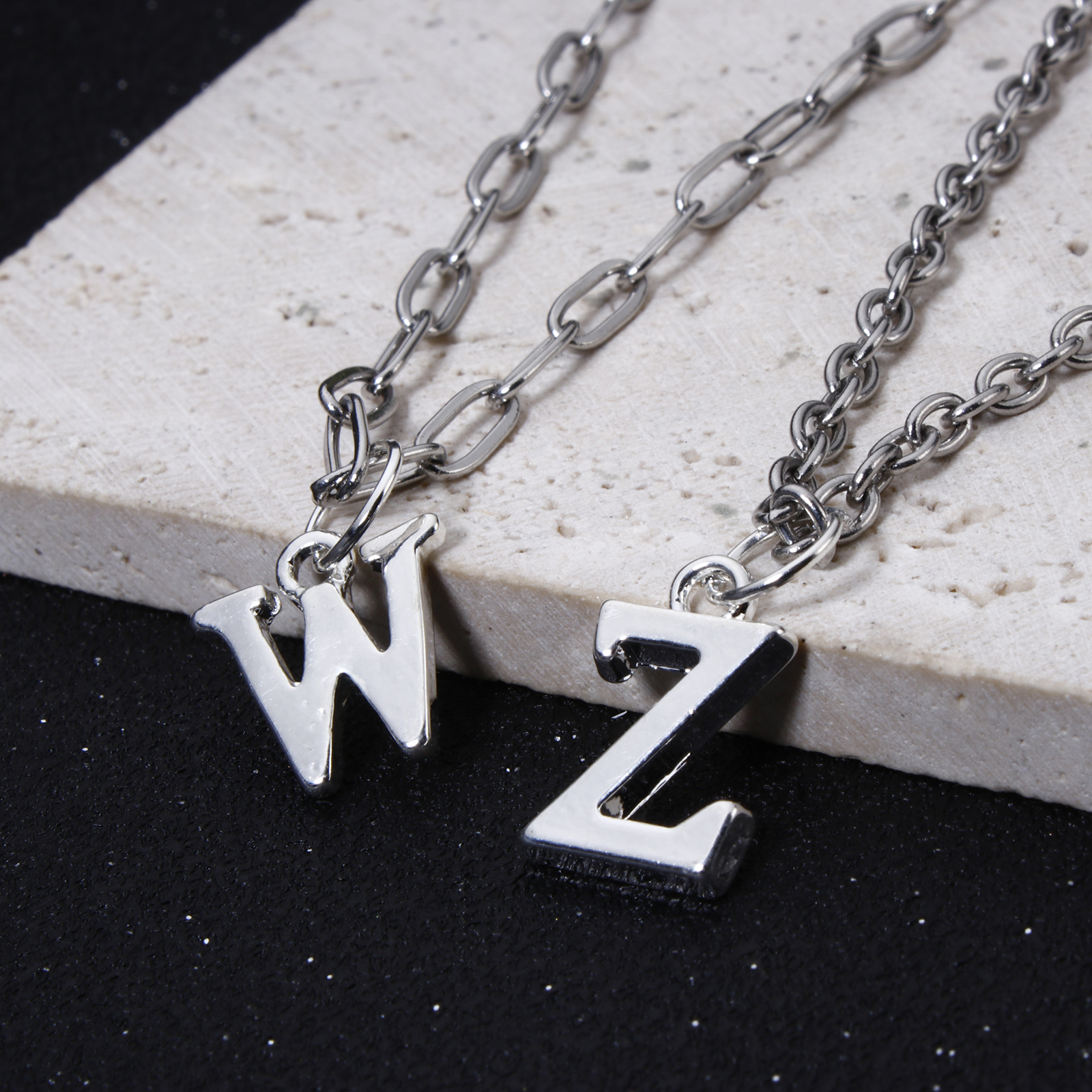 Picture of Zinc Based Alloy Charms Silver Plated Capital Alphabet/ Letter