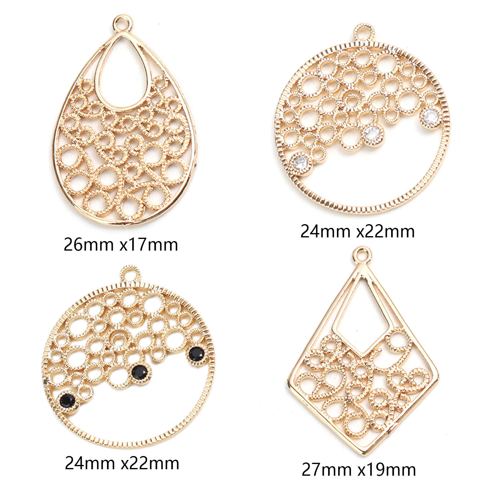 Imagen de Latón Colgantes Geométrico 18K Oro Real Chapado
