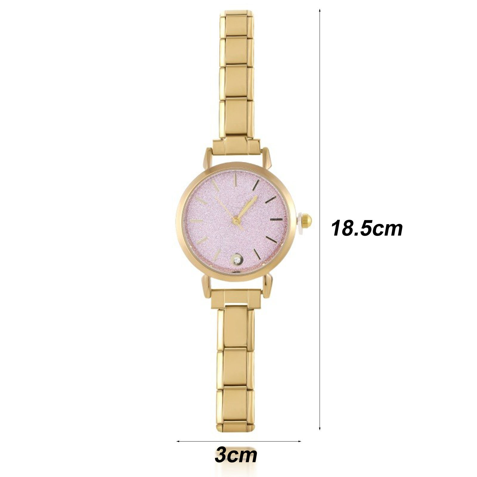 Imagen de 1 Unidad 304 Acero Inoxidable Reloj de Pulsera Modular de Enlace de Encanto Italiano, Elegante & Casual Ronda Unisexo Regalo 18.5cm longitud
