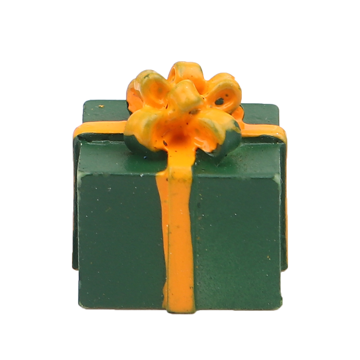 Picture of Resin Dome Seals Cabochon Christmas Gift Box Red & Yellow 13mm x 11mm, 6 PCs,5PCs(about 5PCs)