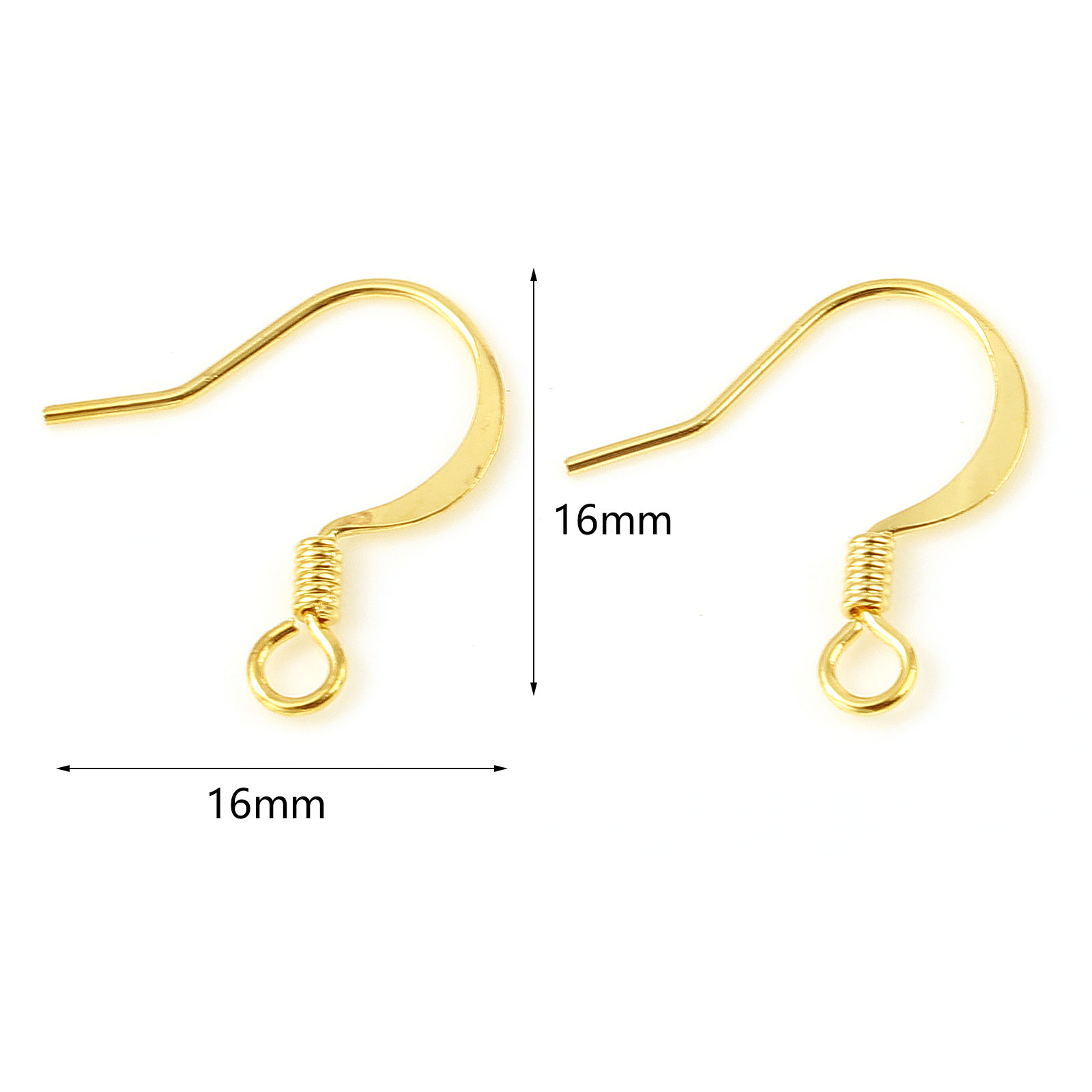 DoreenBeads. Copper Ear Wire Hooks Earring 18K Real Gold Plated Plating