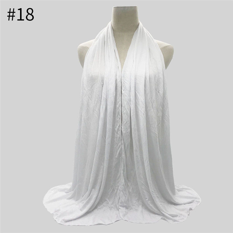 Изображение 1 Piece Modal Simple Solid Color Scarves & Wraps White 170cm x 60cm