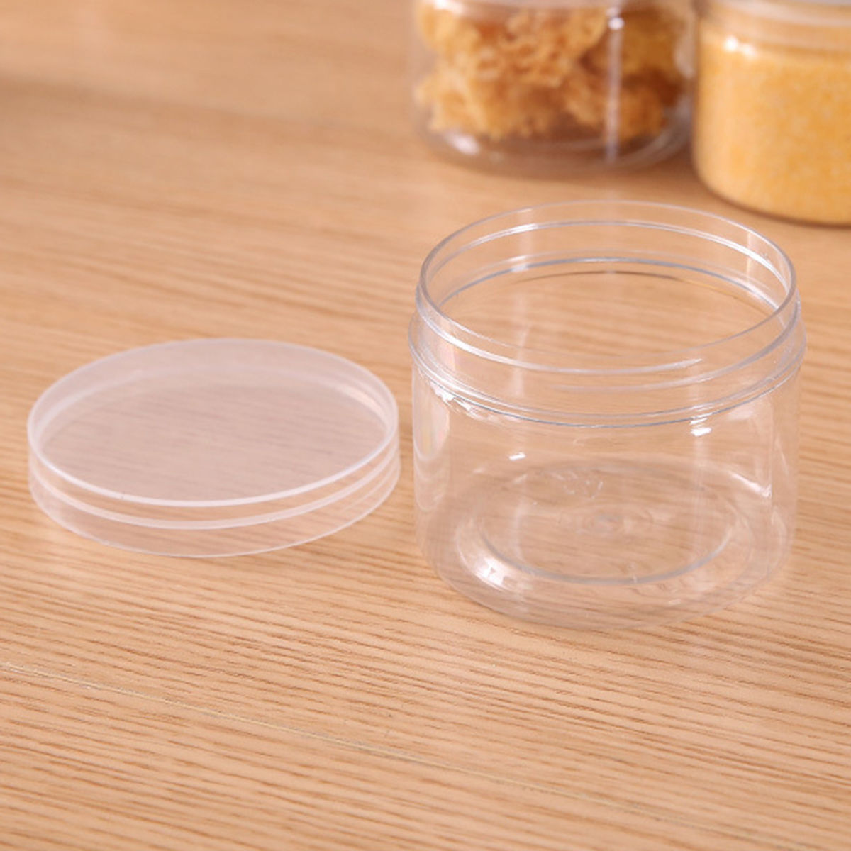 Imagen de Transparent round transparent jar mouth sealed storage tank，5 Pcs