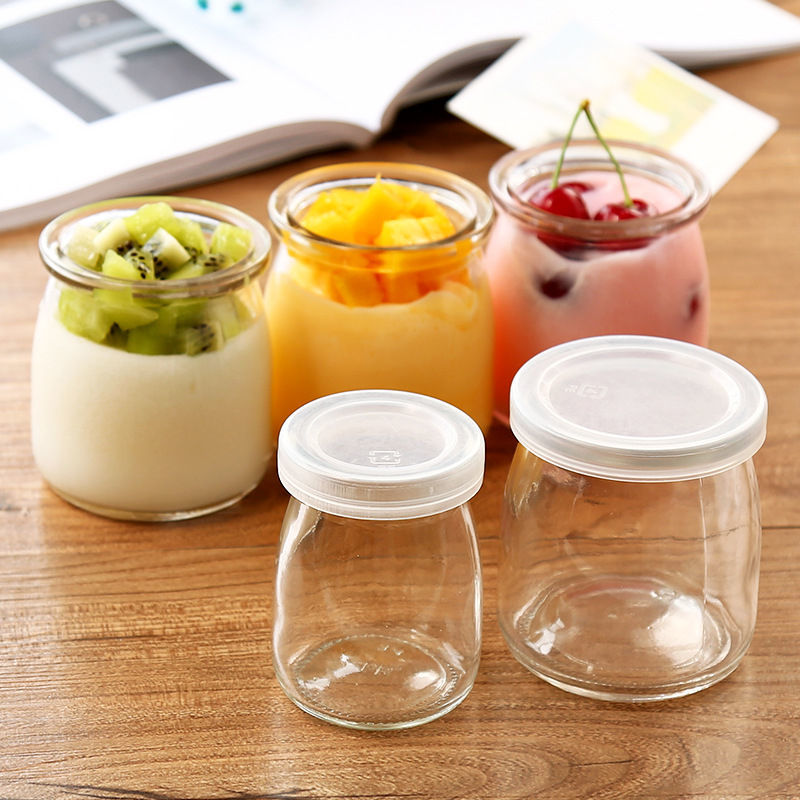 Imagen de 1 Piece 100ml Glass Food Storage Bottle Suitable For Pudding Yogurt Transparent Clear