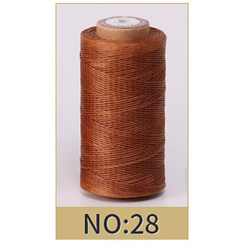 White - 50M 150D 0.8MM Leather Waxed Thread Cord for DIY Handicraft Tool  Hand Stitching Thread Flat Waxed Sewing Line，2 Rolls