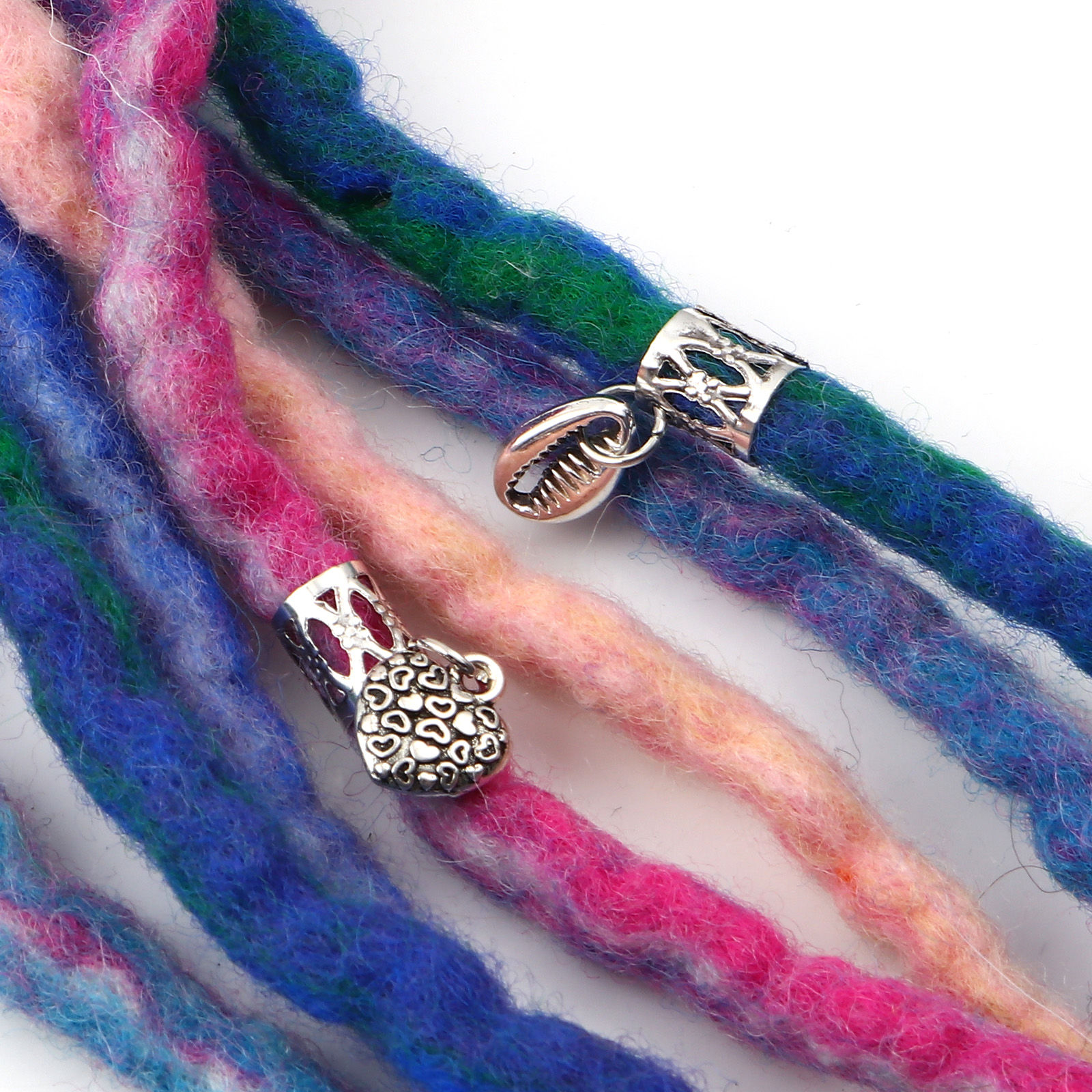 Imagen de Zamak Cuentas Dreadlock para Trenzar el Cabello Nota musical Luna Plata Antigua 3.6cm x 1cm - 1.9x0.7cm, 1 Juego ( 10 Unidades/Juego)