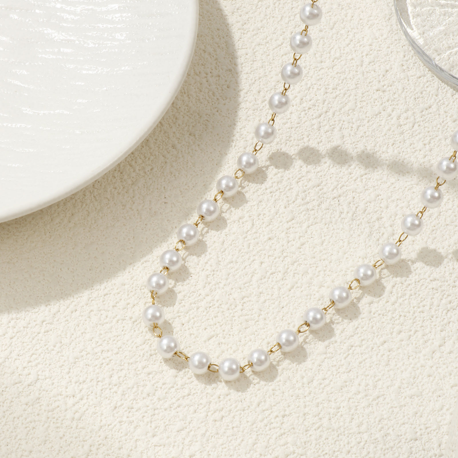 Imagen de 1 Piece 18K Real Gold Plated Ball Chain Beaded Necklace, 304 Stainless Steel 45cm(17.7"), Chain Size: 6mm, Unisex, Stylish Eco-friendly PVD Vacuum Plating
