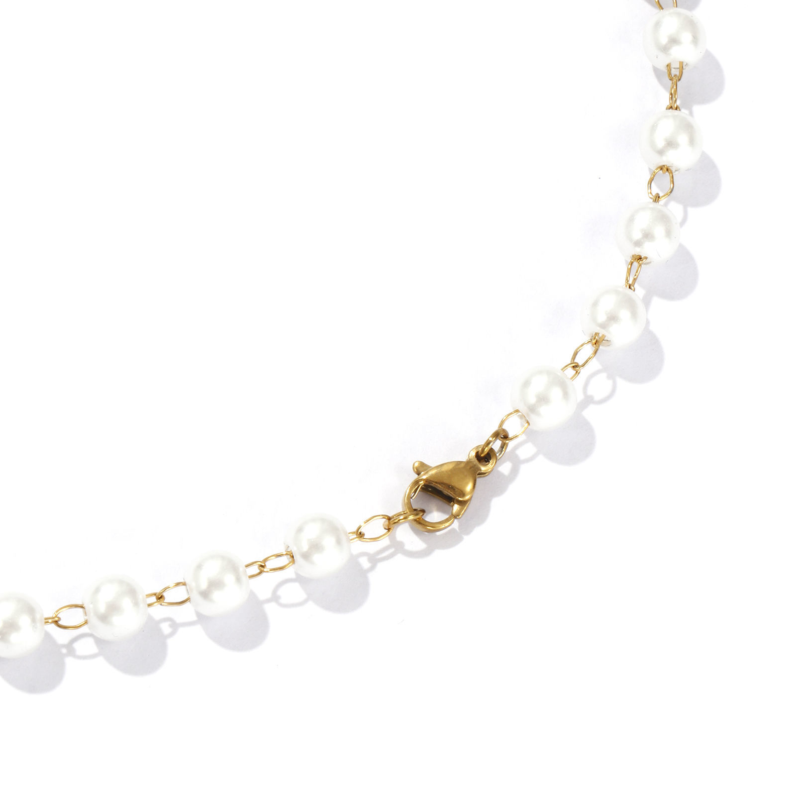 Imagen de 1 Piece 18K Real Gold Plated Ball Chain Beaded Necklace, 304 Stainless Steel 45cm(17.7"), Chain Size: 6mm, Unisex, Stylish Eco-friendly PVD Vacuum Plating