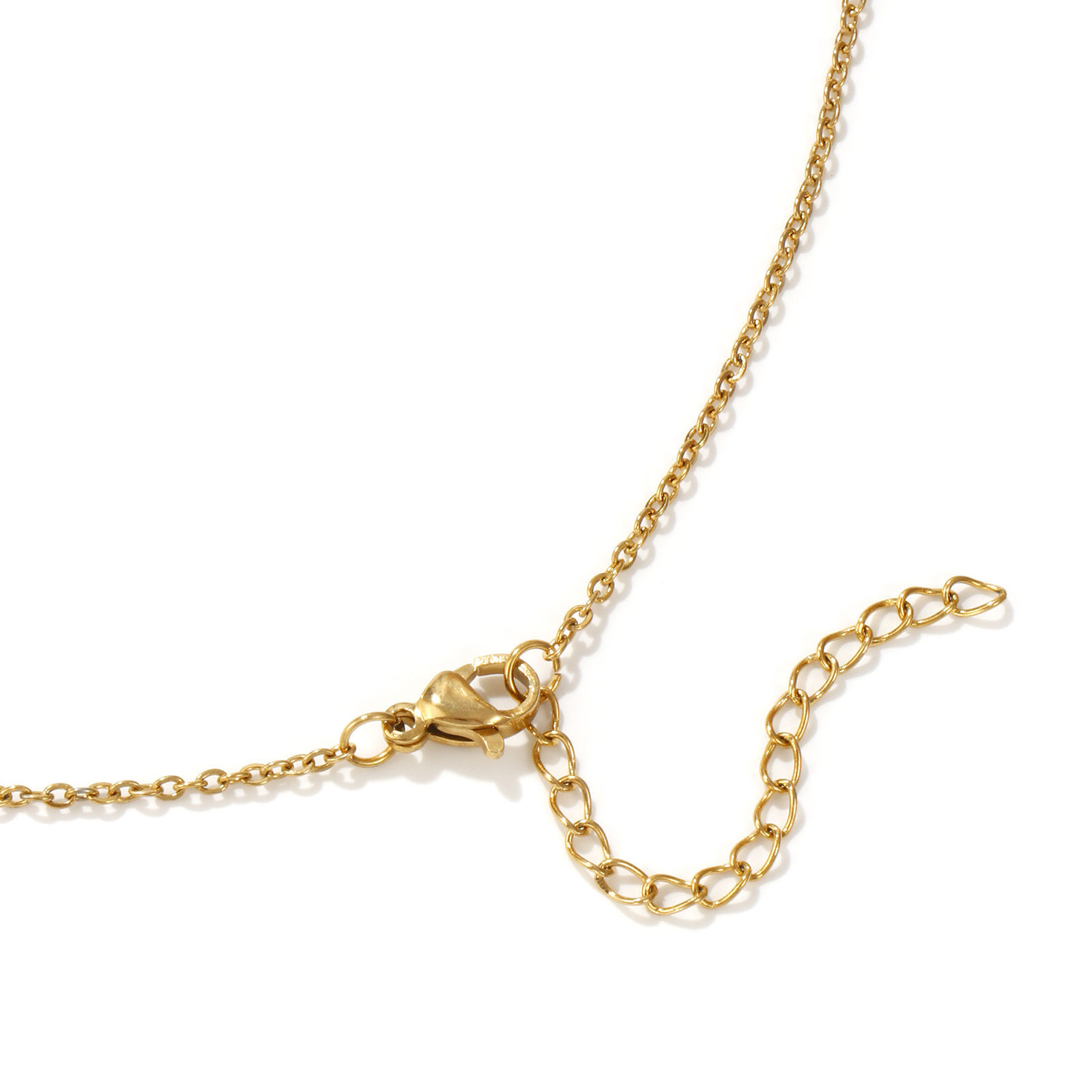 Imagen de 18K Oro Real Chapado Cadena de Cable Cruz Pez Collar con Colgante, 304 Acero Inoxidable 45cm + 5cm, Para Mujeres, 3D, Exquisito Joyería del océano Regalo, Recubrimiento al Vacío PVD Ecológico, 1 Unidad