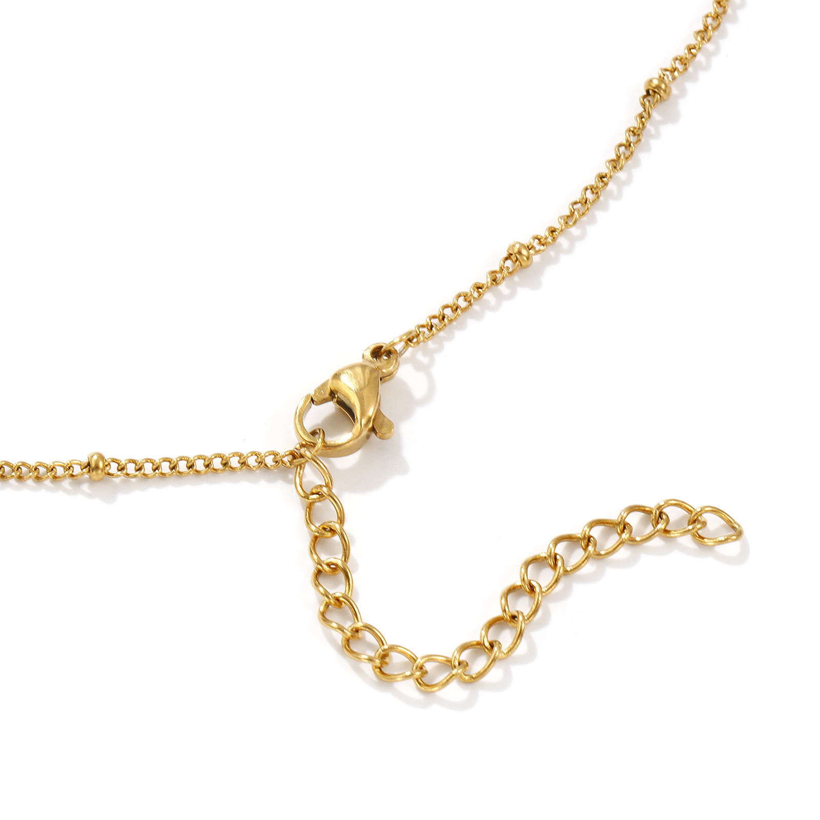 Picture of 18K Real Gold Plated Curb Link Chain Lotus Flower Pendant Charm Necklace, 304 Stainless Steel 45cm(17.7") + 5cm(2"), For Women, 3D, Exquisite Stylish Gift, Eco-friendly PVD Vacuum Plating, 1 Piece