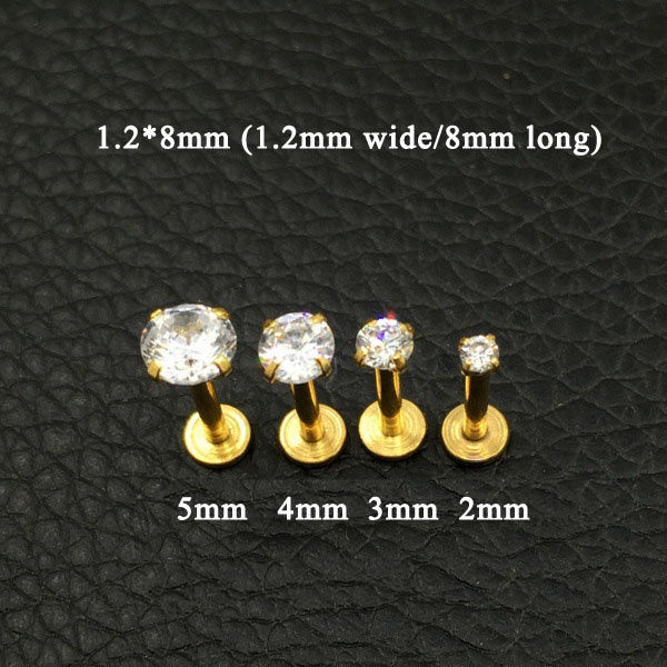 Picture of Stainless Steel Ear Post Stud Earrings Gold Plated Round Clear Rhinestone 11mm x 3mm, Post/ Wire Size: 1.4mm, 1 Piece