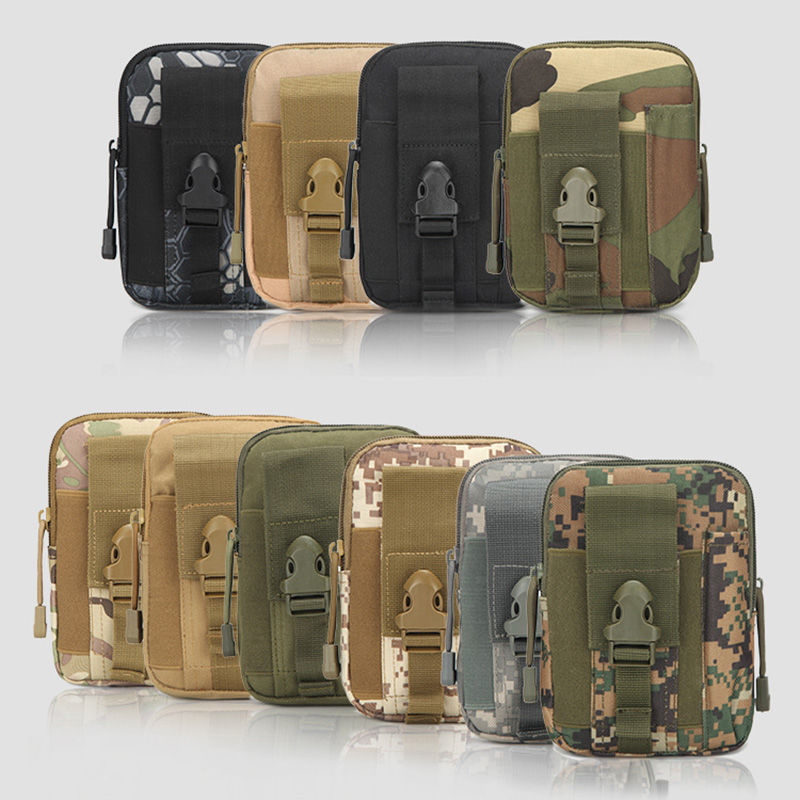 Picture of Gray - Oxford Fabric Camouflage Rectangle Oxford Belt Bag 17.5cm x11.5cm(6 7/8" x4 4/8"), 1 Piece