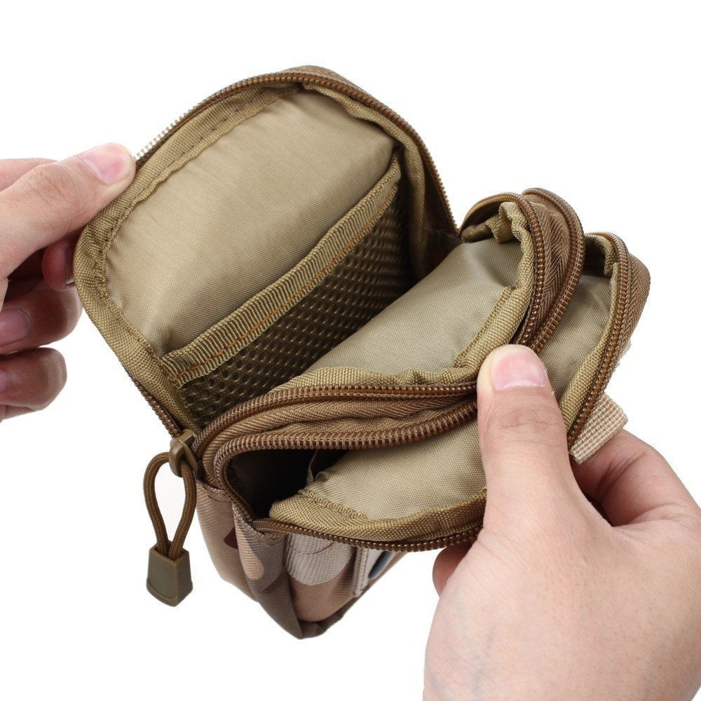 Picture of Gray - Oxford Fabric Camouflage Rectangle Oxford Belt Bag 17.5cm x11.5cm(6 7/8" x4 4/8"), 1 Piece