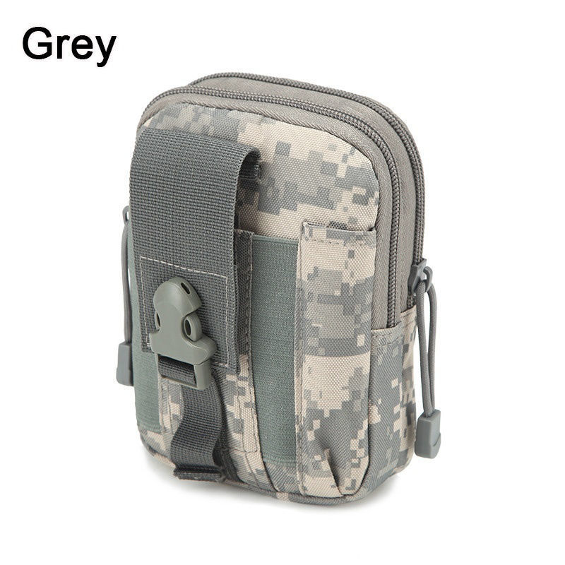 Picture of Gray - Oxford Fabric Camouflage Rectangle Oxford Belt Bag 17.5cm x11.5cm(6 7/8" x4 4/8"), 1 Piece