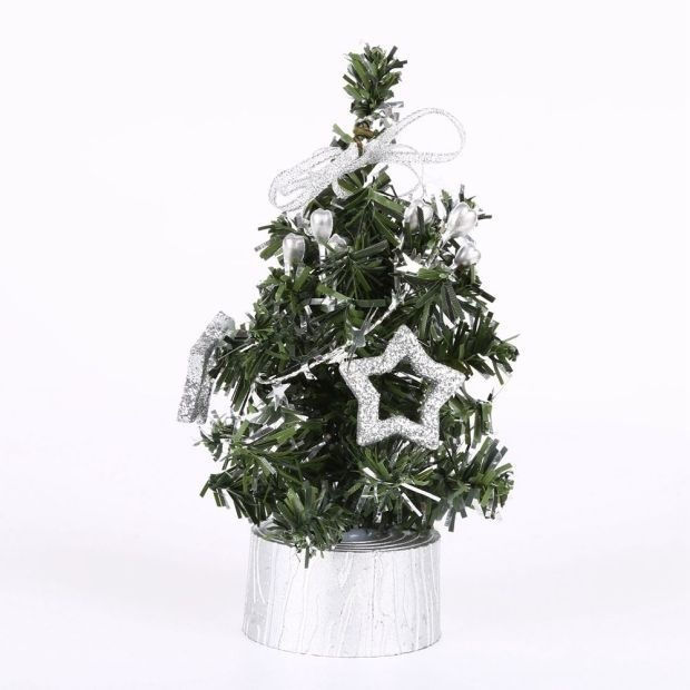 Imagen de Cloruro Polivinílico Adornos Azul Árbol de Navidad Nudo Mariposa 20cm, 1 Unidad