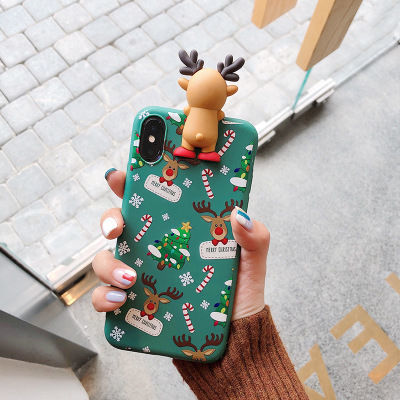 Picture of TPU Phone Cases For iPhone XS Max Green Christmas Reindeer 1 Piece