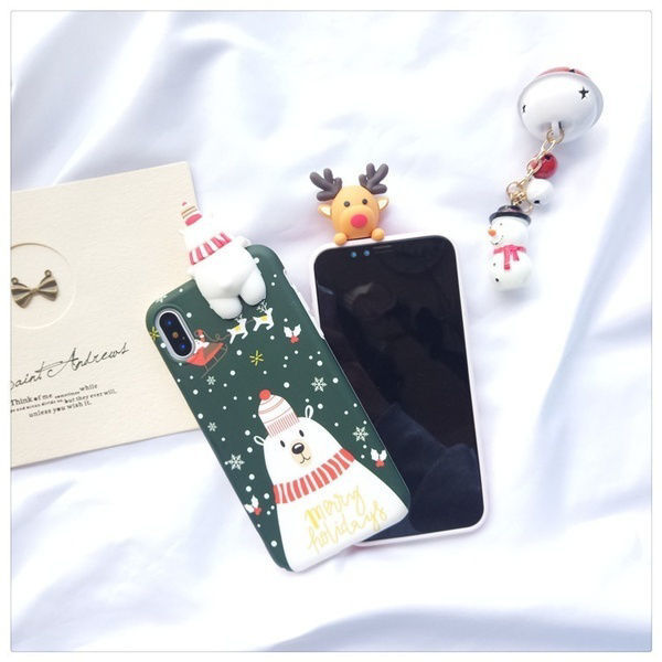 Picture of TPU Phone Cases For iPhone XS Max Green Christmas Reindeer 1 Piece