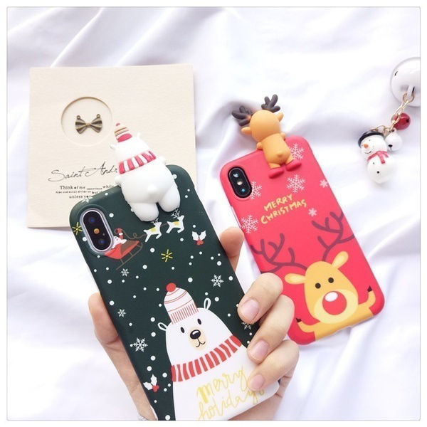 Picture of TPU Phone Cases For iPhone XS Max Green Christmas Reindeer 1 Piece