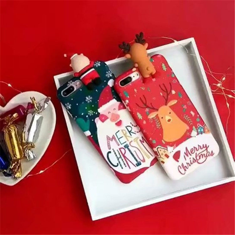 Picture of TPU Phone Cases For iPhone XS Max Green Christmas Reindeer 1 Piece