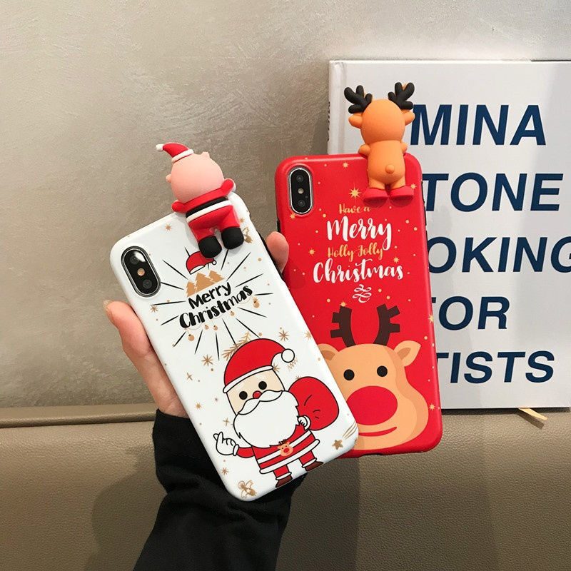 Picture of TPU Phone Cases For iPhone XS Max Green Christmas Reindeer 1 Piece