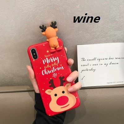 Picture of TPU Phone Cases For iPhone XS Max Green Christmas Reindeer 1 Piece