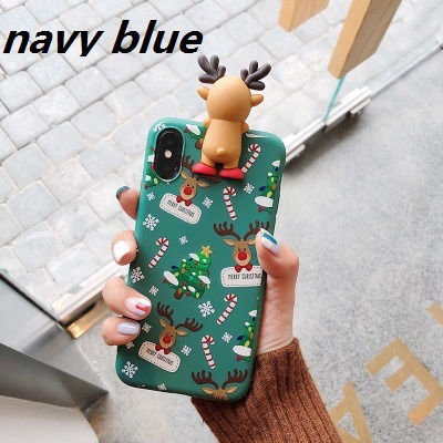 Picture of TPU Phone Cases For iPhone XS Max Green Christmas Reindeer 1 Piece