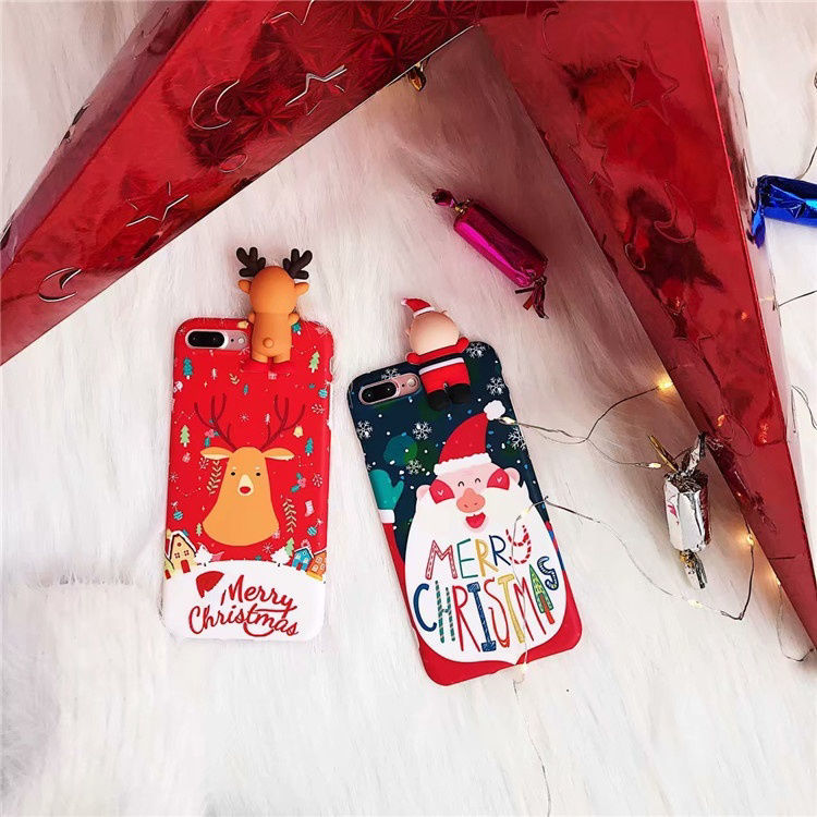 Picture of TPU Phone Cases For iPhone XS Max Green Christmas Reindeer 1 Piece