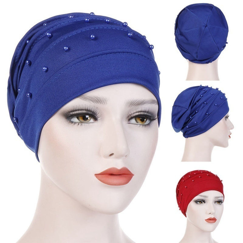 Изображение 1 Piece Polyester Turban Hat Royal Blue 58cm