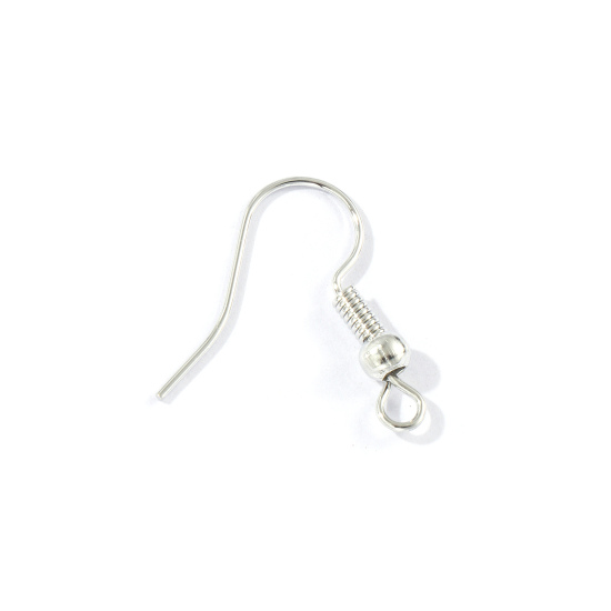 Изображение Швензы с шариком Серебряный Тон,18mmx19mm, Размер столбца / провода:0.8mm, Проданная 200 шт