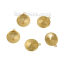 Picture of Brass Charms Round Gold Plated (Can Hold 11mm Dia. Pointed Back Rhinestone) 15mm( 5/8") x 12mm( 4/8"), 5 PCs