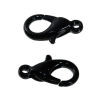 Picture of Zinc Based Alloy Lobster Clasp Findings Black 12mm x 7mm, 30 PCs