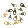 Picture of Zinc Based Alloy Lobster Clasp Findings Mixed 26mm x14mm - 25mm x12mm, 20 PCs
