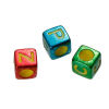 Imagen de Acrílico de Cuentas Cuadrado , Al Azar Letras Esmalte 6mm x 6mm, Agujero: acerca de 3.5mm, 500 Unidades