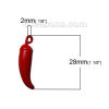 Picture of Zinc Based Alloy Charms Chili Christmas Red 28mm(1 1/8") x 8mm( 3/8"), 5 PCs