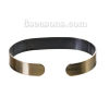 Picture of Brass Open Cuff Bangles Bracelets Oval Antique Bronze 16cm(6 2/8") long, 1 Piece                                                                                                                                                                              