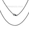 Bild von Eisenlegierung Halskette Schwarz Gliederkette 62.0cm lang, Kettengröße: 3x2mm, 1 Packung (12 Stück)
