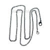 Bild von Eisenlegierung Halskette Schwarz Gliederkette 62.0cm lang, Kettengröße: 3x2mm, 1 Packung (12 Stück)