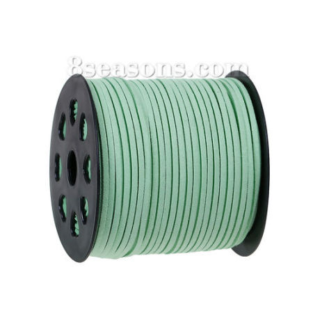 Hilos Terciopelo de verde menta Ante Imitación 2.5mm Diámetro, 1 Rollo (Aprox 95 M/Rollo)