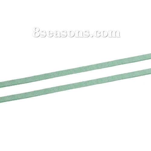 Изображение Медьювелирные изделия Нитки и Шнуры Зеленой Мяты Искусственная Замша 2.5мм, 1 Рулон (Примерно 95 M/Рулон)