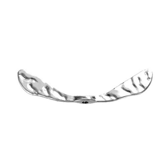 Picture of Zinc Based Alloy Spacer Beads Dragonfly Wing Antique Silver Color About 69mm x 17mm, Hole: Approx 3.2mm, 10 PCs