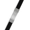 Picture of 304 Stainless Steel & Silicone Bracelets Silver Tone Black Blank Pattern 22cm(8 5/8") long, 1 Piece