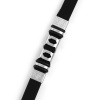 Picture of 304 Stainless Steel & Silicone Bracelets Silver Tone Black Pattern 22cm(8 5/8") long, 1 Piece