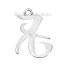 Bild von Zinklegierung Charms Versilbert Love Symbol 23mm x 16mm, 10 Stücke