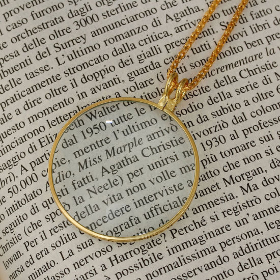 Immagine di Collana Catena di Lanterna Lente d'ingrandimento Argento Placcato 82.5cm, 1 Pz